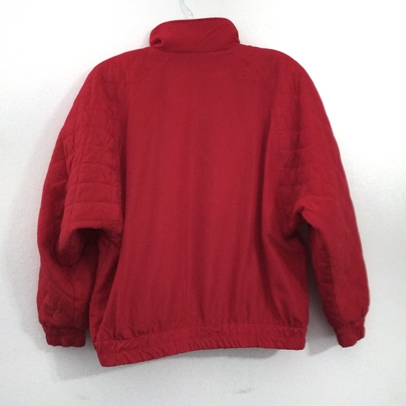 Milano Sport Vintage Red Silk Quilt Sleeve Jacket Small - Picture 3 of 4